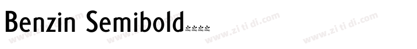 Benzin Semibold字体转换